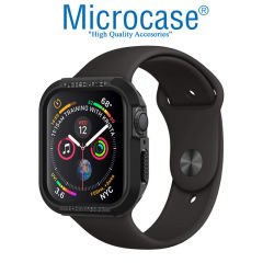 Microcase Apple Watch SE 40 mm Armor Silikon Kılıf - Siyah