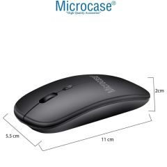Microcase Samsung Galaxy Tab S7 T870 ile uyumlu Tablet Çanta+Bluetooth Klavye+Mouse+Tablet Standı Siyah-AL4840