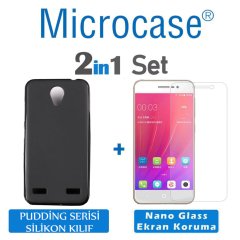 ZTE Blade A520 Pudding TPU Serisi Silikon Kılıf + Nano Glass Film