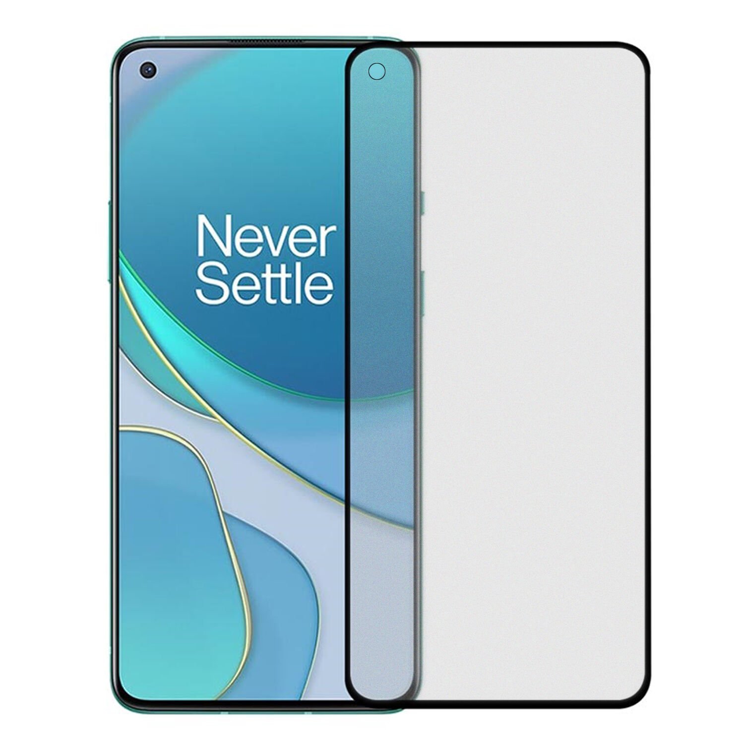 Microcase OnePlus 9R Tam Kaplayan Çerçeveli Mat Cam Koruma - AL3124