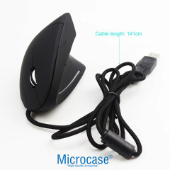 Microcase Dikey Ergonomik Kablolu Mouse 800/1200/1600 Dpı 6 Tuşlu - AL5178