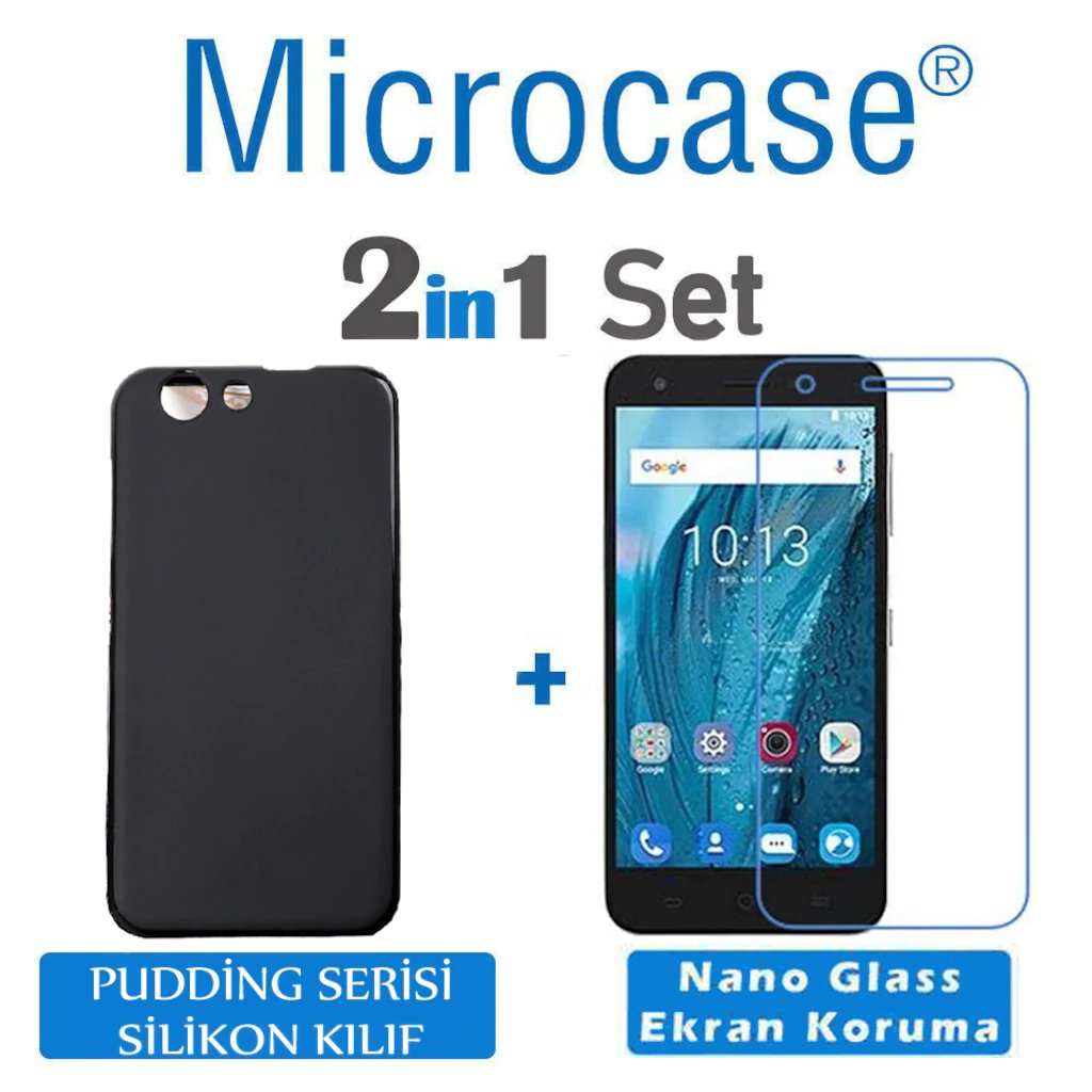 ZTE Blade A506 Pudding Serisi TPU Silikon Kılıf + Nano Glass Film