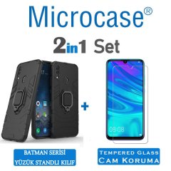 Huawei P Smart 2019 Batman Serisi Yüzük Standlı Kılıf + CAM (SEÇ)