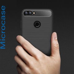 Microcase Huawei P Smart Brushed Silikon TPU Kılıf+Tam Kaplar