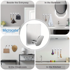 Microcase Yapışkanlı Paslanmaz Çelik Banyo Mutfak Eşya Havlu Vb Metal Askılık - AL5180 1 ADET