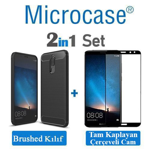 Microcase Huawei Mate 10 Lite Brushed SilikonTPU Kılıf+Tam Kaplar