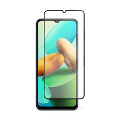 Microcase Vivo Y22s Tam Kaplayan Çerçeveli Tempered Ekran Koruyucu - Siyah AL3276