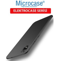 Microcase Xiaomi Redmi 7A Elektrocase Serisi Silikon Kılıf + Tam Kaplayan Çerçeveli Cam - Siyah