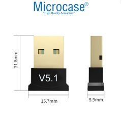 Microcase Mini v5.1 USB Bluetooth Dongle 5.1 Bluetooth Adaptör - AL3077
