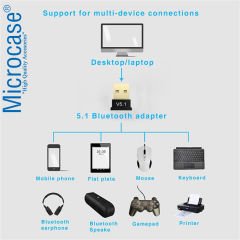 Microcase Mini v5.1 USB Bluetooth Dongle 5.1 Bluetooth Adaptör - AL3077