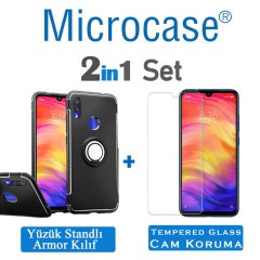 Xiaomi Redmi Note 7 Pro Yüzük Standlı Armor Silikon + CAM (SEÇ)