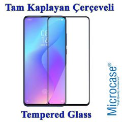 Microcase Xiaomi Redmi K20 Elektrocase Serisi Silikon Kılıf + Tam Kaplayan Çerçeveli Cam - Siyah