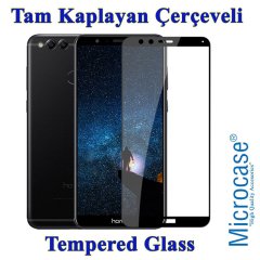 Huawei Honor 7X 0.2 mm İnce Silikon Kılıf + Tam Kaplayan Cam