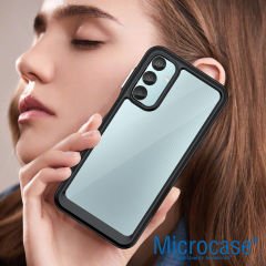 Microcase Samsung Galaxy M15 5G Shield Serisi Darbeye Dayanıklı Yarı Esnek Plastik Tpu Kılıf - AL8100