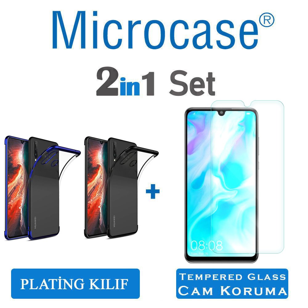 Microcase Huawei P30 Lite Plating Silikon Kılıf + CAM (SEÇ)