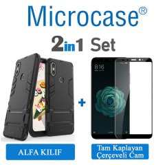 Xiaomi Mi A2 - Mi 6X Alfa Armor Kılıf + Tam Kaplayan Cam (SEÇ)