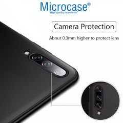 Microcase Xiaomi Mi 9 Lite Elektrocase Serisi Silikon Kılıf + Tam Kaplayan Çerçeveli Cam - Siyah