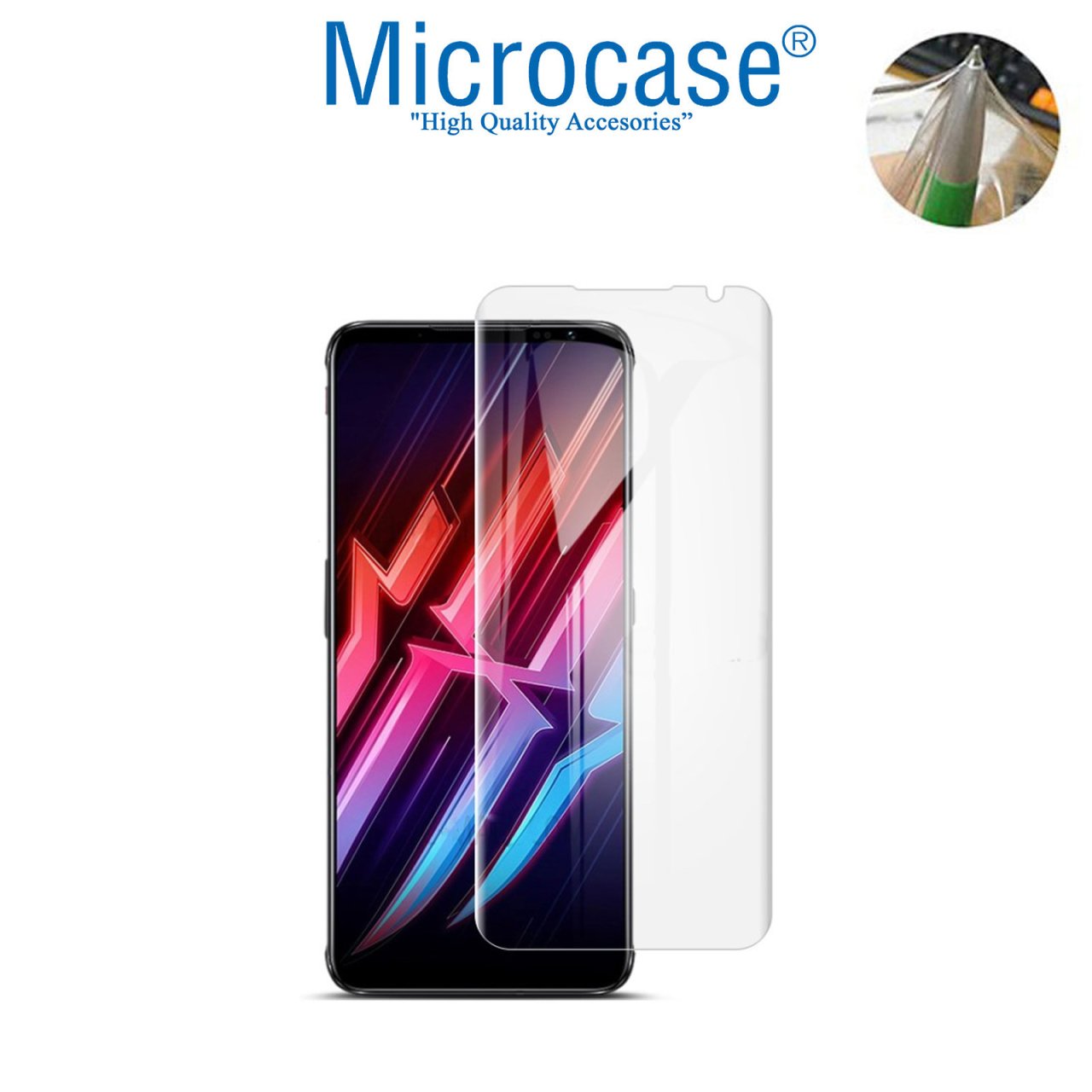 Microcase ZTE Nubia Red Magic 6 - Red Magic 6 Pro Full Ön Kaplama TPU Soft Koruma Filmi