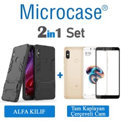 Xiaomi Redmi Note 5 Pro Alfa Armor Kılıf + Tam Kaplayan Cam (SEÇ)