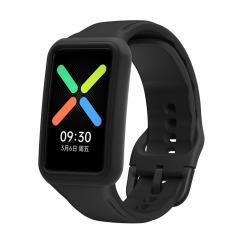 Microcase Oppo Watch Free Önü Açık Tasarım Silikon Kılıf - Siyah