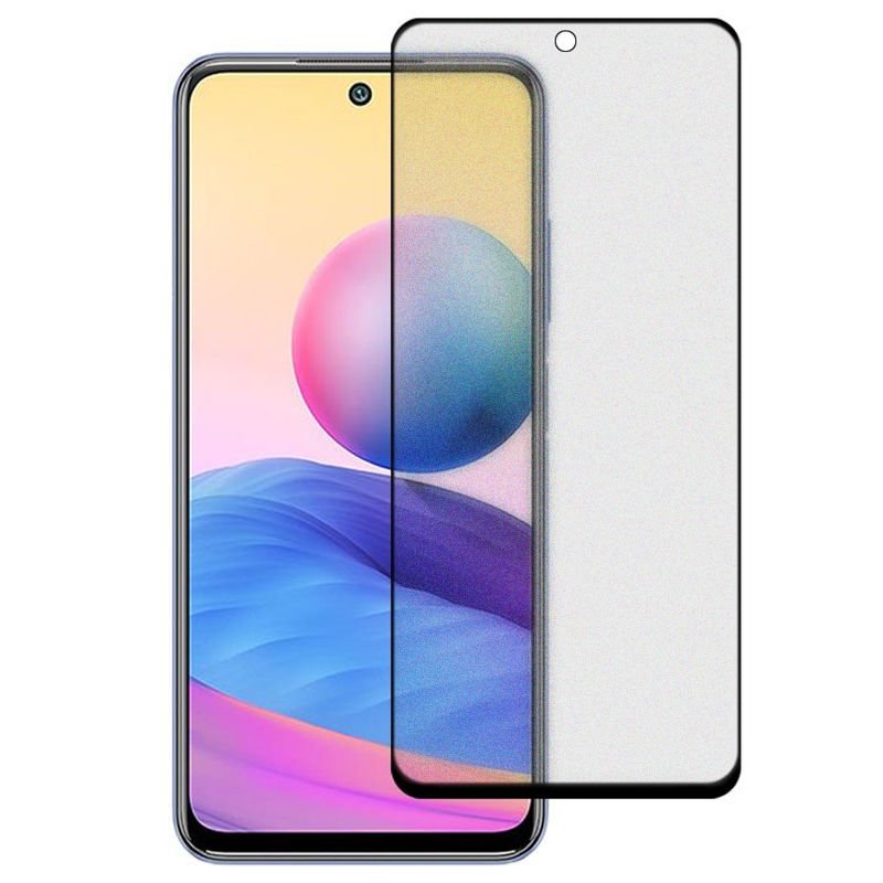 Microcase Xiaomi Redmi Note 10T 5G - Redmi Note 10 5G - Poco M3 Pro 5G Tam Kaplayan Çerçeveli Mat Cam Koruma - AL3124