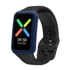Microcase Oppo Watch Free Önü Açık Tasarım Silikon Kılıf - Lacivert