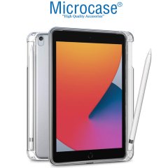 Microcase Apple iPad 8.Nesil 10.2 Soft TPU Kalem Koymalı Silikon Kılıf - Şeffaf