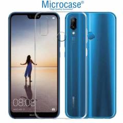 Microcase Huawei P20 Lite İnce Silikon Kılıf + Tam Kaplama Cam