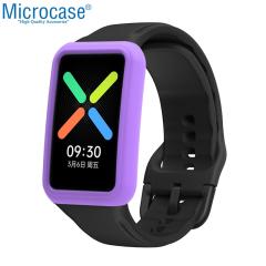 Microcase Oppo Watch Free Önü Açık Tasarım Silikon Kılıf - Mor