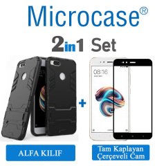 Xiaomi Mi 5X - A1 Alfa Armor Kılıf + Tam Kaplayan Cam (SEÇ)