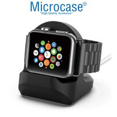 Microcase Apple Watch 1-6 Serileri için 2in1 SET Manyetik Şarj Aygıtlı Silikon Şarj Standı - AL3571