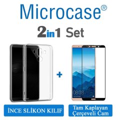 Microcase Huawei MATE 10 Pro İnce Silikon Kılıf + Tam Kaplama Cam