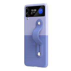 Microcase Samsung Z Flip 3 Parmak Tutuculu Plastik Kılıf - Mor