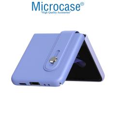Microcase Samsung Z Flip 3 Parmak Tutuculu Plastik Kılıf - Mor
