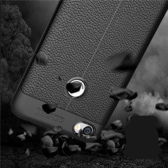 Xiaomi Redmi Note 5A - 5A Prime Leather Effect Silikon Kılıf + Cam