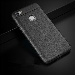 Xiaomi Redmi Note 5A - 5A Prime Leather Effect Silikon Kılıf + Cam
