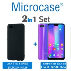 Microcase Huawei Honor 10 Matte Serisi Silikon TPU Kılıf + CAM