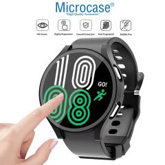 Microcase Samsung Galaxy Watch 4 44 mm Ekran Korumalı Sert Rubber Kılıf - Siyah
