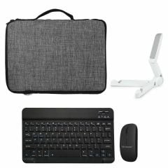 Microcase Acer Iconia A10 10.1 inch Tablet Tablet Çanta + Bluetooth Klavye + Mouse + Tablet Standı - AL8112