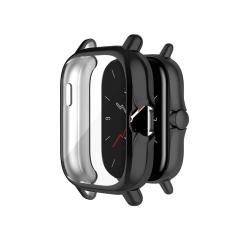 Microcase Amazfit GTS 3 Önü Kapalı Tasarım Silikon Kılıf - Siyah