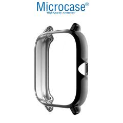 Microcase Amazfit GTS 3 Önü Kapalı Tasarım Silikon Kılıf - Siyah