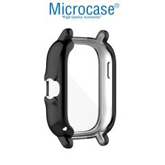 Microcase Amazfit GTS 3 Önü Kapalı Tasarım Silikon Kılıf - Siyah