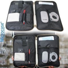Microcase Xiaomi Pad 6 / Pad 6 Pro 11 inch Tabletler için Omuz Askılı El Tutacaklı Universal Sleeve Taşıma Çantası AL4346 Lacivert Krem Gri