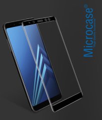 Samsung Galaxy A8 Plus 2018 3D Curved Tam Kaplayan Tempered Cam