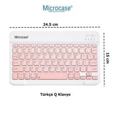 Microcase Huawei Matepad Air 11.5'' Tablet Çanta + Bluetooth Klavye + Mouse + Tablet Standı Pembe- AL4233