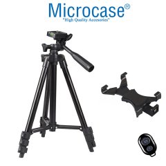 Microcase 3120A 3 Ayak Kamera Tripodu 102 cm+Döner Başlık Tablet Tutucu+Bluetooth Kumanda - AL2920