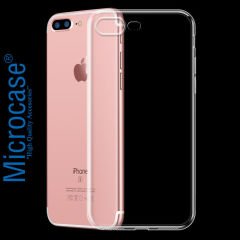 iPhone 8 Plus 0.2 mm İnce Silikon Kılıf + Tam Kaplayan Cam