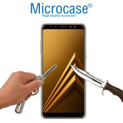 Samsung Galaxy A8 2018 3D Curved Tam Kaplayan Tempered Glass Cam
