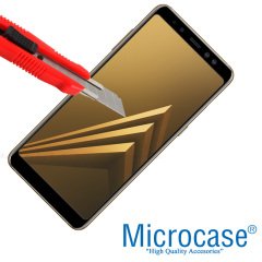 Samsung Galaxy A8 2018 3D Curved Tam Kaplayan Tempered Glass Cam