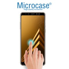 Samsung Galaxy A8 2018 3D Curved Tam Kaplayan Tempered Glass Cam